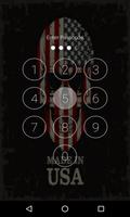 USA Skull Lock Screen Passcode Pattern, USA skull Ekran Görüntüsü 3