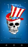 USA Skull Lock Screen Passcode Pattern, USA skull gönderen