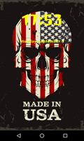 USA Skull Lock Screen Passcode Pattern, USA skull Ekran Görüntüsü 2