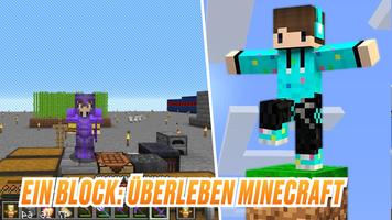 Ein Block: überleben Minecraft Plakat