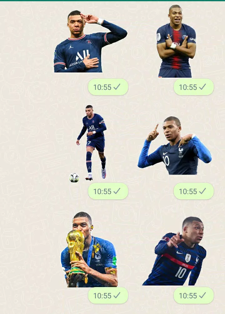 Figurinhas Mbappe para Whatsapp