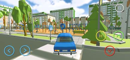 Car Driving in Soviet City Cartaz