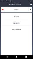 Francais Synonyms Dictionnaire capture d'écran 1