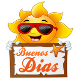 Pegatinas Buenos días y tarde