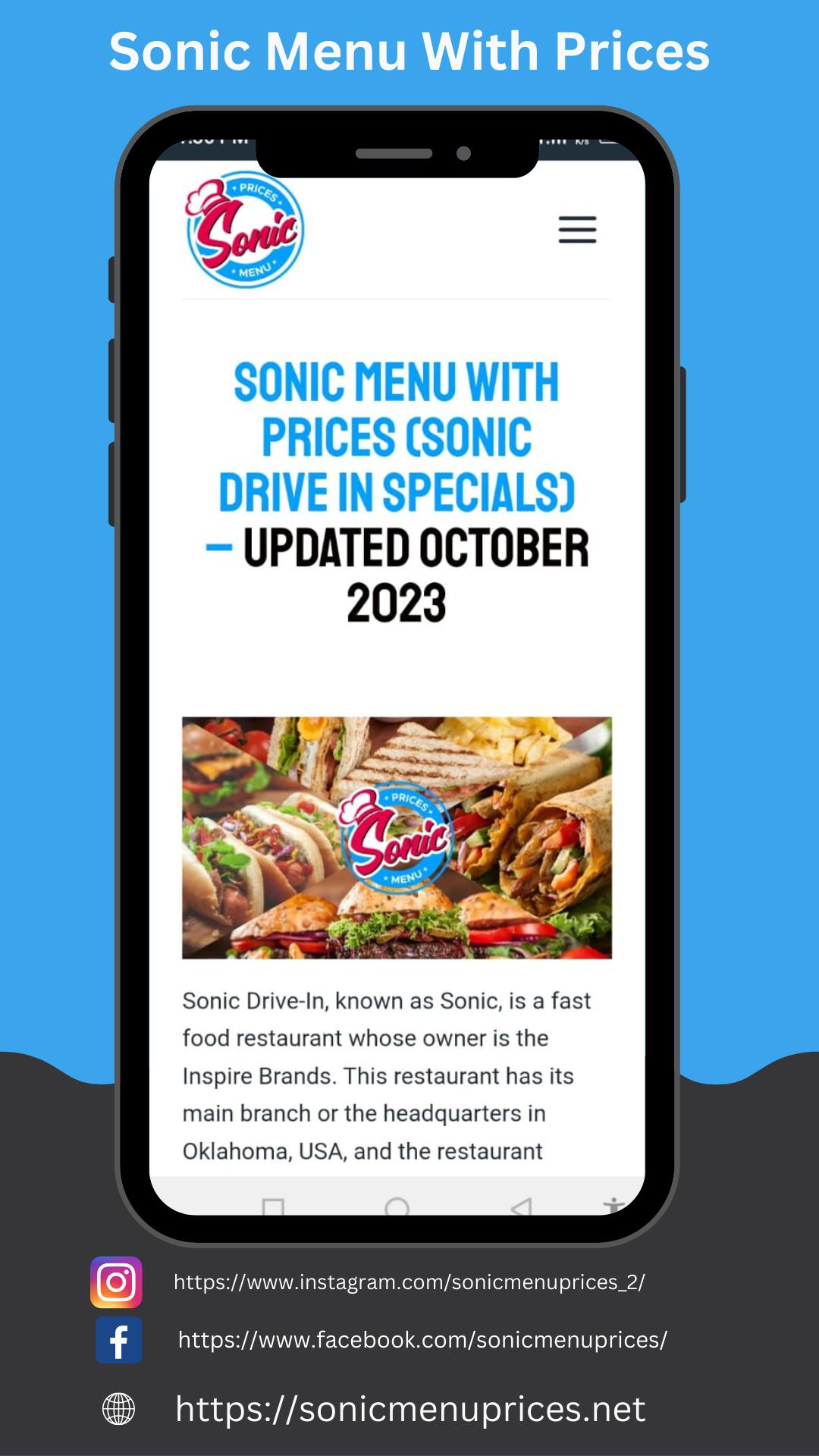 Sonic Menu With Prices APK for Android Download