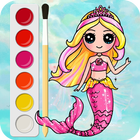 Icona Mermaid Coloring Book Glitter