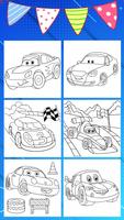 Glitter Cars Coloring Book تصوير الشاشة 3