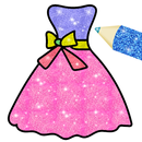 Glitter Dress Fashion Coloring APK