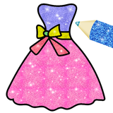 Glitter Dress Fashion Coloring アイコン
