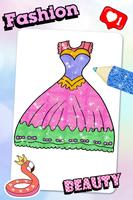 Glitter Dress Fashion Coloring স্ক্রিনশট 1