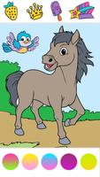 Horse coloring game glitter تصوير الشاشة 1