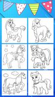 Horse coloring game glitter تصوير الشاشة 3