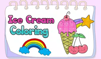 Glitter Ice Cream Coloring تصوير الشاشة 4