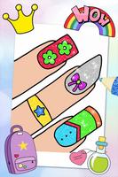 Glitter Nail Coloring Book постер
