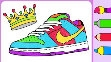 Glitter Sneakers Coloring Book скриншот 3