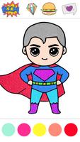 Glitter Superhero Coloring تصوير الشاشة 1