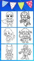 Glitter Superhero Coloring تصوير الشاشة 3