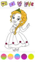 Glitter Princess Coloring Book ảnh chụp màn hình 1