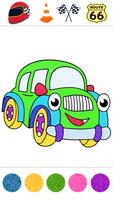 Vehicles coloring glitter game poster