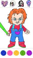 Horror coloring book glitter screenshot 3