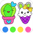 Kawaii Coloring Book Glitter