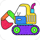 Kids construction coloring أيقونة