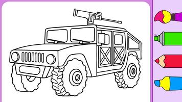 Military Vehicle Coloring Book screenshot 2