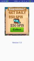 250 Spin and Coins Link - Coins Link - Spin Link Affiche