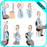 Sportowy ruch rozciągający w biurze