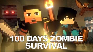 100 Days Zombie Survival MCPE imagem de tela 1