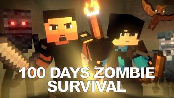 100 Days Zombie Survival MCPE captura de pantalla 1