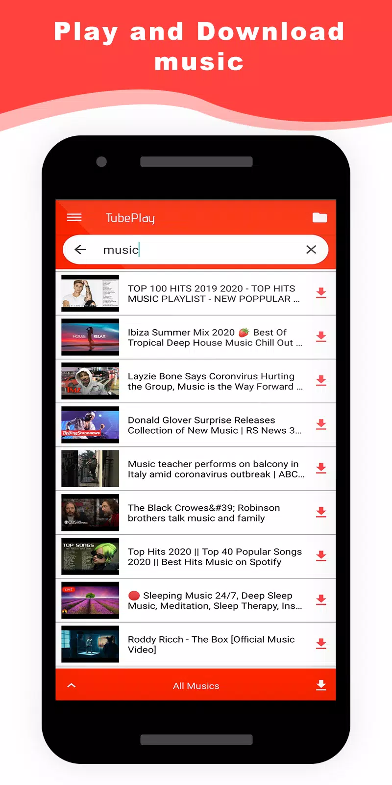 Tube Music Downloader - Tubeplay mp3 Downloader APK für Android  herunterladen