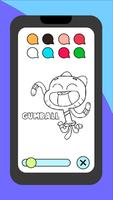 Livre de coloriage Gumball capture d'écran 2