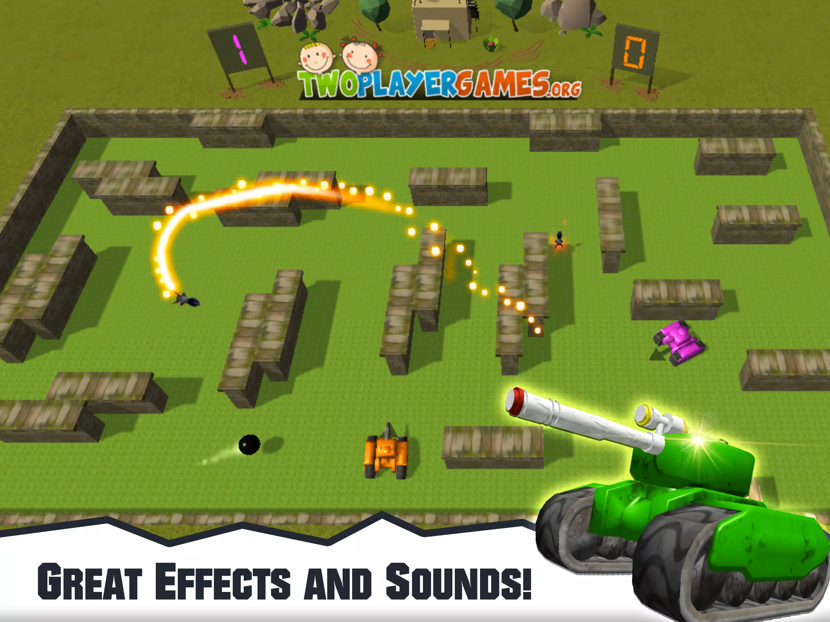 2 Player Tank Battle: Play 2 Player Tank Battle for free