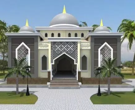 Menggambar masjid yang bagus
