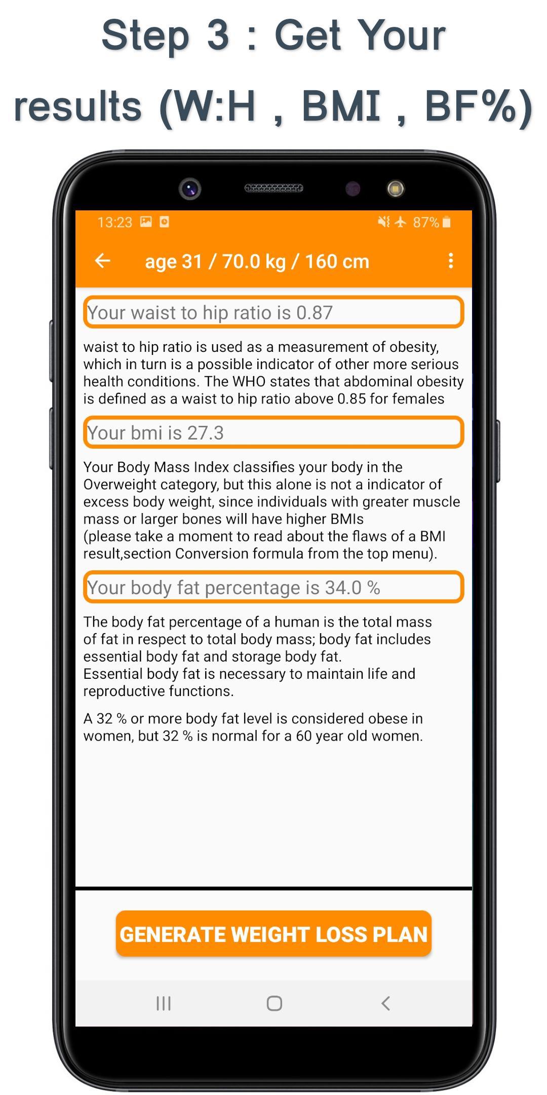 Body Fat Calculator A Four Week Fat Loss Plan For Android