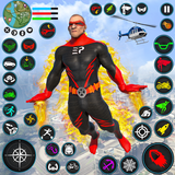 Flying Rope Hero Rescue Games icon