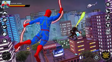 Flying Rope Hero Rescue Games captura de pantalla 1