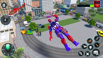 Spider Flying Rope Hero Games captura de pantalla 2