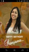 Poster Happy Birthday Sanjana