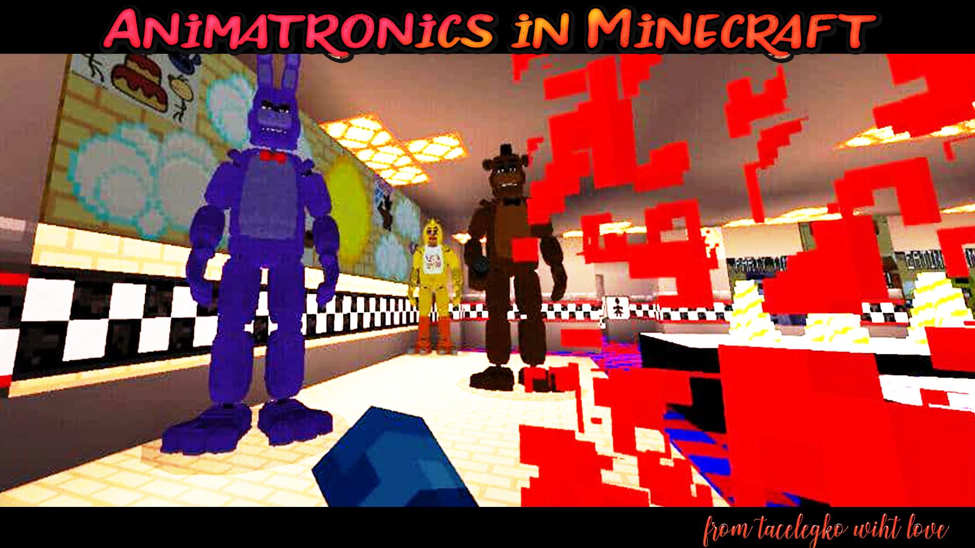 Скачай аниматроников 3. Мод на FAZCRAFT - Animatronics в МАЙНКРАФТЕ. Мод на майнкрафт АНИМАТРОНИКИ.