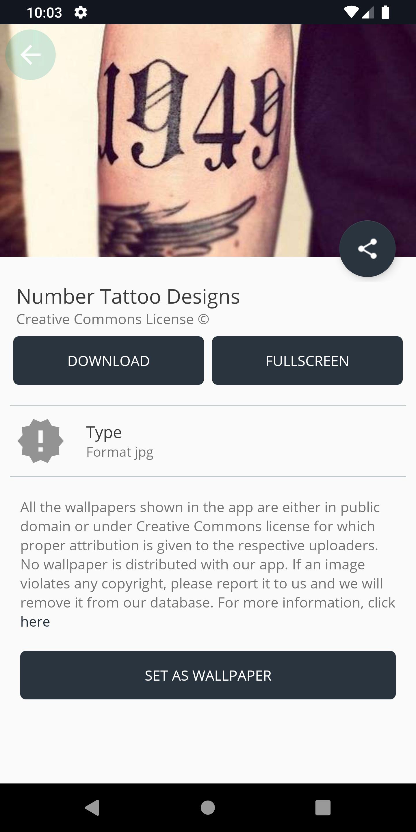 Tải xuống APK Number Tattoo Designs cho Android