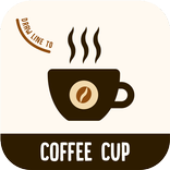 Gambar Garis ke Cangkir Kopi