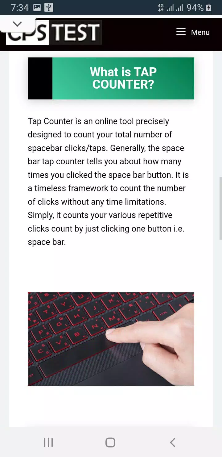 Spacebar Counter OR Clicker Online & Spacebar CPS Test – Spacebar