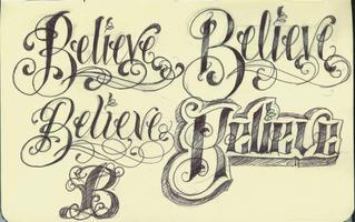 Tattoo Lettering Poster