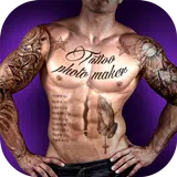 Tätowierung Auf Foto - Gefälschte Tätowierung