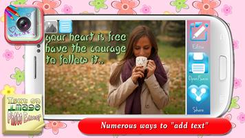 برنامه‌نما Text on Image Photo Editor عکس از صفحه