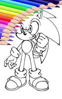 Soni The 2 Hedgehogs Coloring Affiche