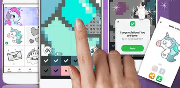 Unicorn Pixel Art Color By Number