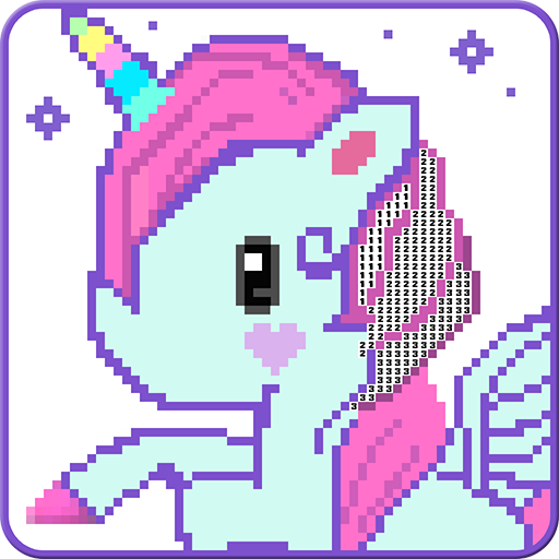 Unicorn Pixel Art Color By Number